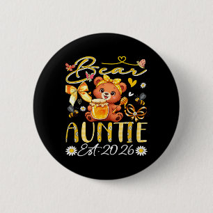 Tante Est 2026 Florale Fliege Müttertag Bär Button