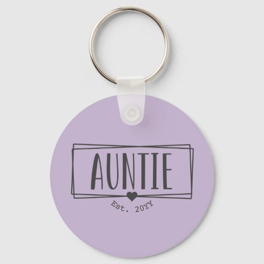 Tante Est. Benutzerdefinierte Tante etablierte neu Schlüsselanhänger (Vorderseite)