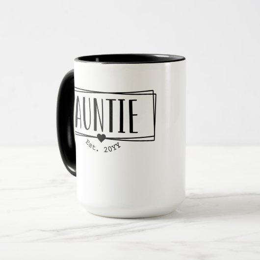 Tante Est. Benutzerdefinierte Tante etablierte New Tasse (Vorderseite Links)