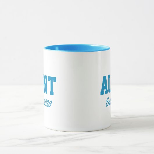 "Tante - est. Datum" Neues Geschenk Tasse (Zentrum)