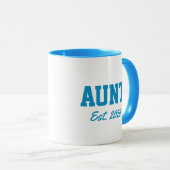 "Tante - est. Datum" Neues Geschenk Tasse (VorderseiteRechts)