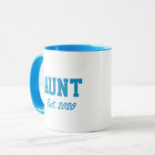 "Tante - est. Datum" Neues Geschenk Tasse (Vorderseite Links)