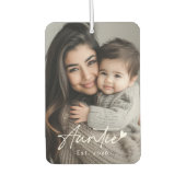 Tante Est Jahr Handschrift Herz Autolufterfrischer (Vorderseite)