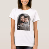 Tante Est Jahr Handschrift Herz T-Shirt (Vorderseite)