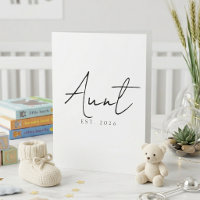 Tante EST Jahr Süße Ankündigungs-Schrift-Design