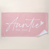 Tante Est-Jahresskript mit hellem Rosa Strandtuch (Vorderseite)