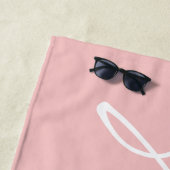 Tante Est-Jahresskript mit hellem Rosa Strandtuch (Beispiel)
