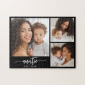 Tante Established Script-Typografie 3 Foto Puzzle (Horizontal)