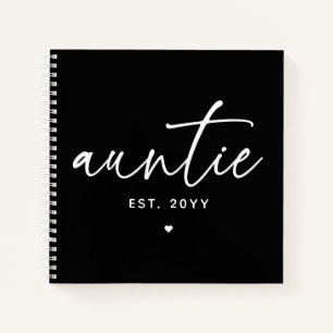 Tante etablierte elegante Typografie Neue Tante Notizblock