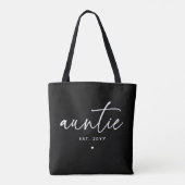 Tante etablierte elegante Typografie Neue Tante Tasche (Rückseite)