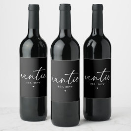 Tante etablierte elegante Typografie Neue Tante Weinetikett