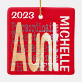 Tante Extraordinaire CUSTOM Keramikornament (Rückseite)