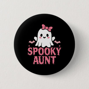 Tante Family Niedlich Pink White Ghost Boulevard H Button