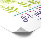 Tante Fingerprint DIY Art Activity Template Poster (Ecke)