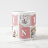 Tante Foto Collage Custom Giant Coffee Tasse (Vorderseite)