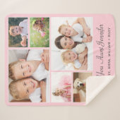 Tante Foto Collage Pink Sherpadecke (Vorderseite (Horizontal))
