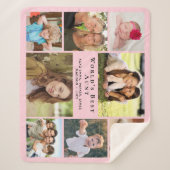 Tante Foto Collage Pink Sherpadecke (Vorderseite)