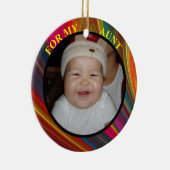 Tante Foto Geschenk Tag & Ornament (Rechts)