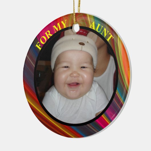 Tante Foto Geschenk Tag & Ornament (Links)