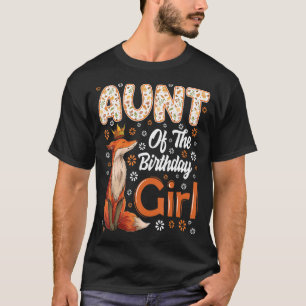 Tante Fox Animal Birthday Girl Fox B Day Family T-Shirt