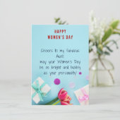 Tante - Frauentagskarte Feiertagskarte (Stehend Vorderseite)