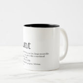 Tante Fun Moderne Personalisierte Definition Quote Zweifarbige Tasse (VorderseiteRechts)