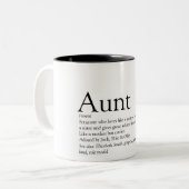Tante Fun Moderne Personalisierte Definition Quote Zweifarbige Tasse (Vorderseite Links)