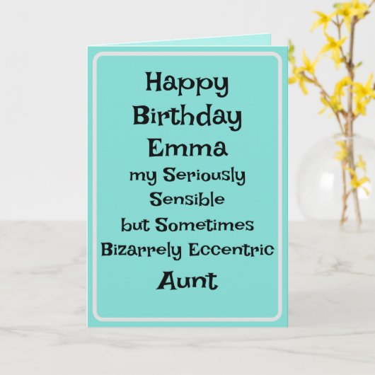 Tante Funny Birthday Card Karte (Gelbe Blume)