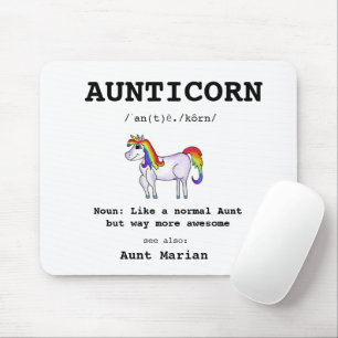 Tante Funny Definition Aunticorn Bestes Tante je Mousepad
