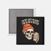 Tante Funny Skeleton Tante Magnet (Vorderseite/Rückseite)
