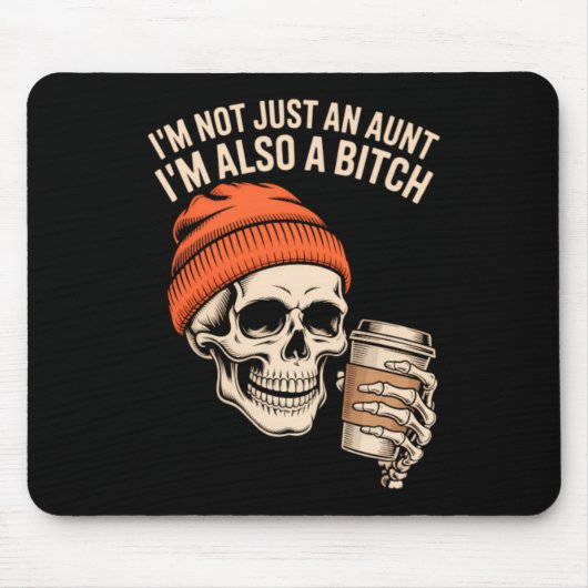 Tante Funny Skeleton Tante Mousepad (Vorne)