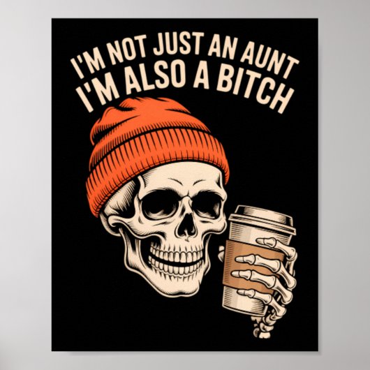 Tante Funny Skeleton Tante Poster (Vorne)