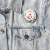 Tante für Meerjungfrau Babydusche Button (Beispiel)