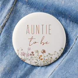 Tante für Wildblume Babydusche Button