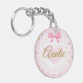 Tante | Geburtsankündigung | Ultraschall Schlüsselanhänger (Vorderseite links)