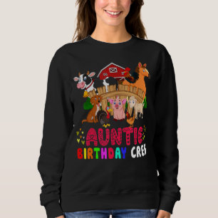 Tante Geburtstag Crew Niedliche Landtiere glücklic Sweatshirt