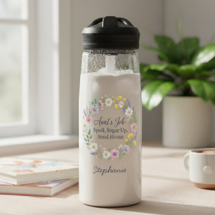 Tante Geburtstag Wildblume Botanisch Blumen- Trinkflasche