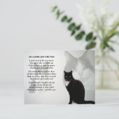 Tante Gedicht - Katzendesign Postkarte (Stehend Vorderseite)