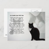 Tante Gedicht - Katzendesign Postkarte (Vorne/Hinten)