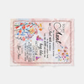 Tante Geschenke| Brief an meine Tante-Liebe aus Gr Fleecedecke (Vorderseite (Horizontal))