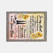 Tante Geschenke| Brief an meine Tante-Liebe aus Gr Fleecedecke (Vorderseite (Horizontal))