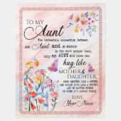 Tante Geschenke| Brief an meine Tante-Liebe aus Gr Fleecedecke (Vorderseite)