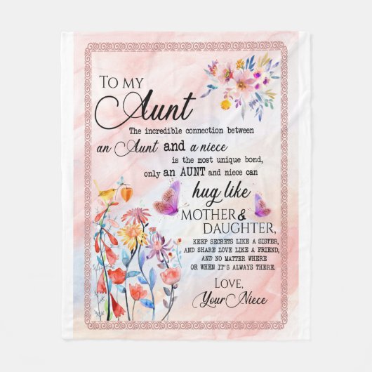 Tante Geschenke | Brief an meine Tante Liebe aus N Fleecedecke (Vorderseite)