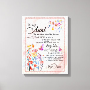 Tante Geschenke Brief an meine Tante Liebe aus N Leinwanddruck
