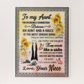 Tante Geschenke | Brief an meine Tante Liebe aus N Puzzle (Vertikal)