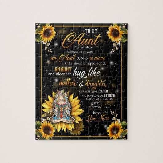 Tante Geschenke | Brief an meine Tante Liebe aus N Puzzle (Vertikal)