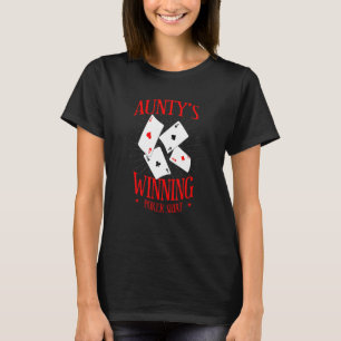 Tante gewinnt Poker Gambler Tante Gambling Aunti T-Shirt