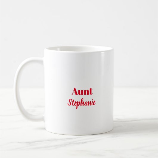 Tante gibt Individuelle Name Red White Geschenke G Kaffeetasse (Links)