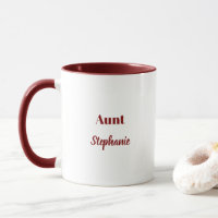 Tante Gifts Individuelle Name Burgundy Red White G