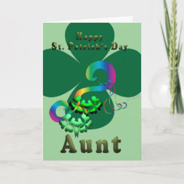 Tante Glück Klee Kleeblatt Klee Klee St. Patrick's Dankeskarte